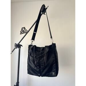 Porter International Nylon Tote Bag Black Multi-Pocket Japan Style